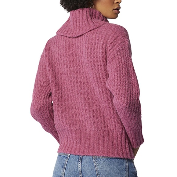 Equipment Femme Cowl Neck Ribbed Raspberry Ledra Sweater - NWT - XS - Picture 2 of 7
